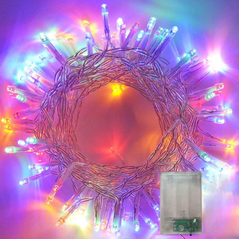 LumiFest LED Lichterkette Batteriebetrieben | Warmweiß & Mehrfarbig | 1–10 m Länge | Für Weihnachten, Hochzeit & Deko im Innen- & Außenbereich