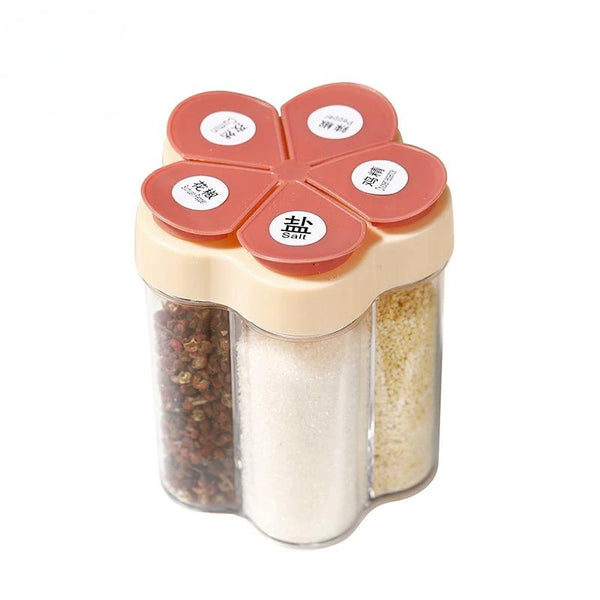 CampSpice ProBox Gewürzdose für Camping | Mit Deckel & separaten Fächern | Transparent & lebensmittelecht | Für Salz, Pfeffer & Grillgewürze