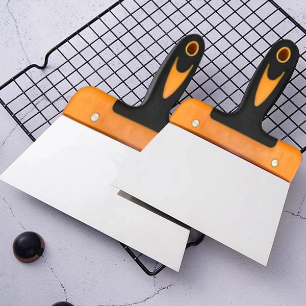 Stainless Steel Dough Scraper Pizza knife cake scraper confectionery kitchen baking accessories Coating Spatula for Chocolate