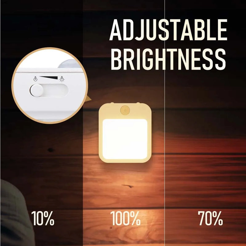 Sensalume LED Nachtlicht mit Bewegungsmelder | Plug-in Steckdosenlicht | Warmweiß & Kaltweiß | Dimmbar & Sensorgesteuert