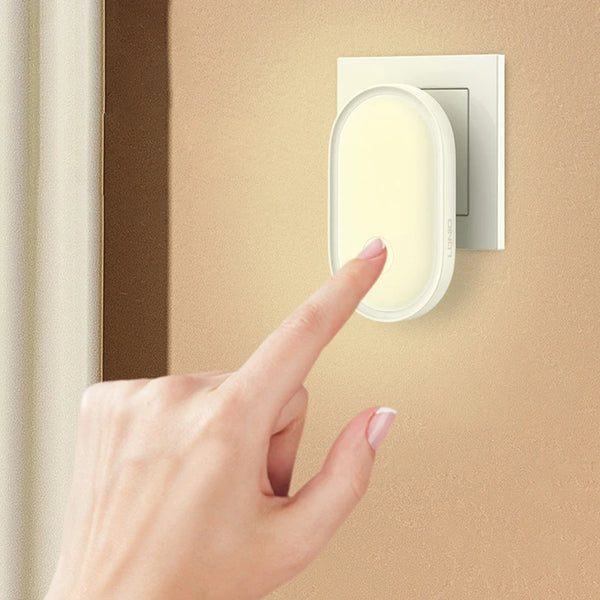 LED Nachtlicht Steckdose | Mit Lichtsensor & Dimmbar | Energiesparend & Nordic Design | Für Schlafzimmer & Flur