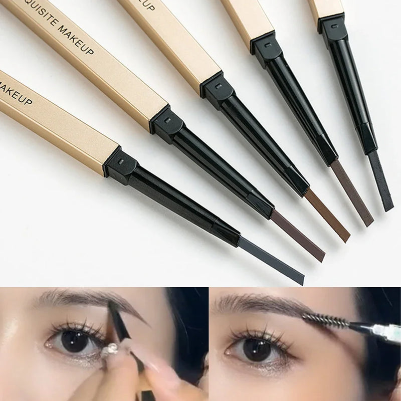 Augenbrauenstift BrowCraft DuoShape | 2-in-1 mit Dreiecksspitze & Bürste | Wasserfest & Präzise | 15,5 cm