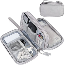 Techviva PackSafe Elektronik Organizer Tasche | 2-lagig & wasserdicht | Für Kabel, Ladegeräte, USB & Zubehör | Kompakt & tragbar