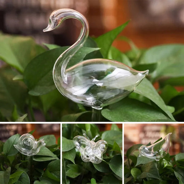 Automatisches Bewässerungssystem AquaZoo GlassDrop | Tier-Design | Selbstbewässerung aus Glas | Für Blumentöpfe & Zimmerpflanzen