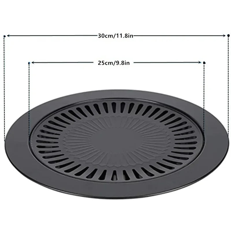 SmokeFree Grill Rauchfreie Grillpfanne | Antihaft & Edelstahl | Für Gas-, Elektro- & Keramikherde | Ø 30 cm