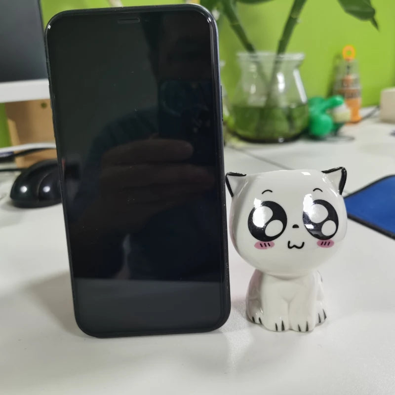 Keramik-Blumentopf MINIKATZ | Süßer Katzen-Deko-Topf | Mini Pflanztopf für Schreibtisch & DIY
