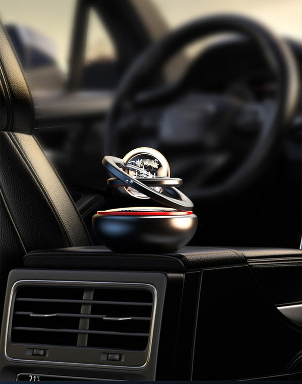 Auto Lufterfrischer | Solarbetrieben | 360° Duftverteilung | Luxuriöses Design | 4 Farben