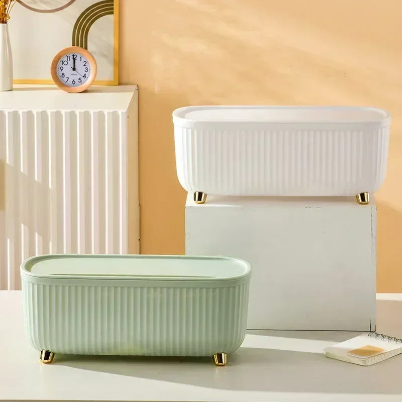 NordicBox Kabelbox | Steckdosen-Organizer mit Deckel | WLAN-Router Halterung | Weißes skandinavisches Design