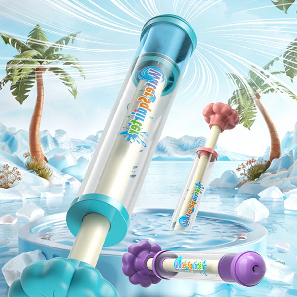 AquaZooka Feuerwerk Wasser-Spritzspielzeug | Rückzieh-Wasserpistole mit Fontäneneffekt | Für Garten, Pool & Sommeraktivitäten
