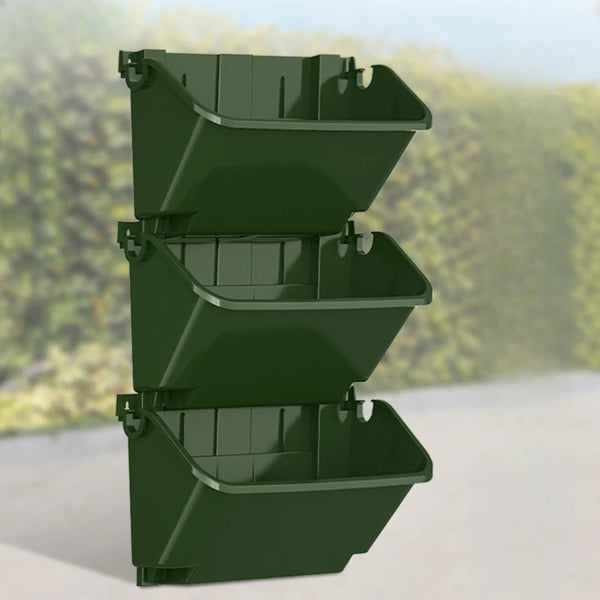 VertiBloom Box | Hängende Pflanzkästen für vertikale Gärten & Blumenwände | Kunststoff-Container für Balkon, Zaun & Garten