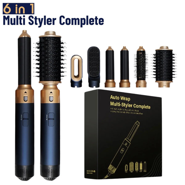 Multistyling-Föhn StyleVibe Pro 6-in-1 | Haartrockner, Glätteisen & Lockenstab | Mit Bürstenaufsätzen | 220–240 V EU-Stecker