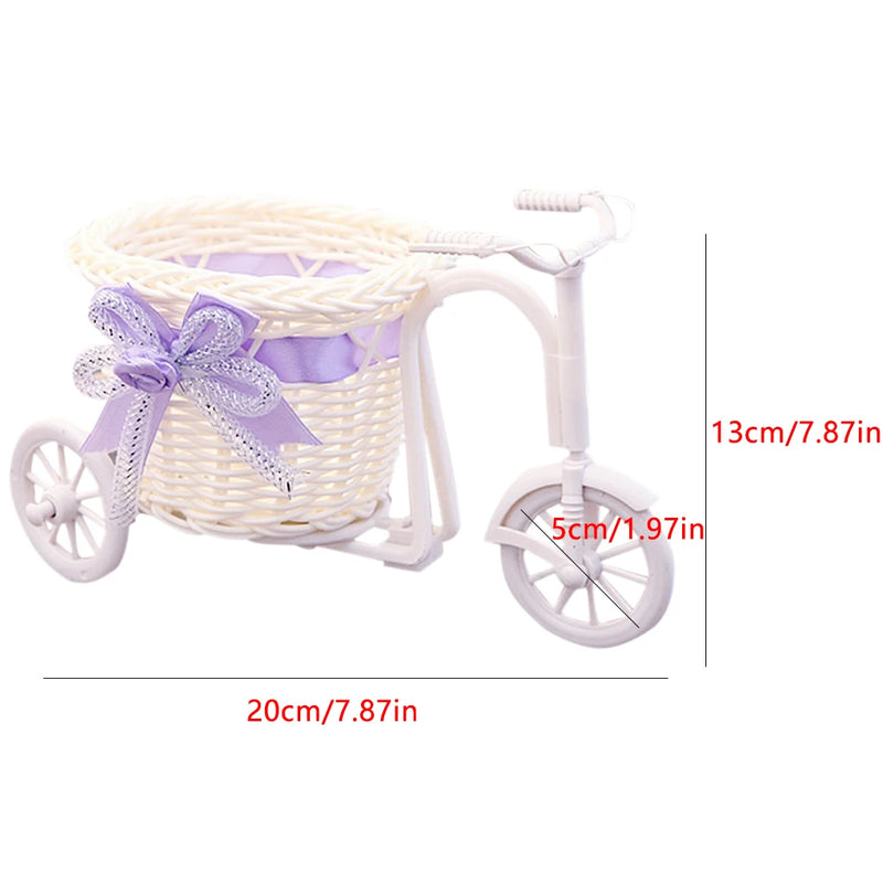 Blumenkorb Dreirad | Deko-Fahrrad 13×20 cm | Für Hochzeit, Party & Zuhause