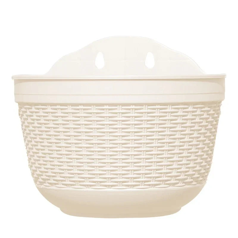 Hängepflanztopf RattaFlor | Ø 21 cm | Geflecht-Optik aus Kunststoff | UV-beständig | Für Wand, Balkon & Garten