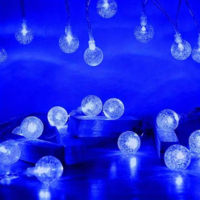 LED-Lichterkette BubbleGlow | Kugelform | 10/20/40 LEDs | USB- & Batteriebetrieb | Warm, Blau oder Bunt | Für Hochzeit & Festdekoration