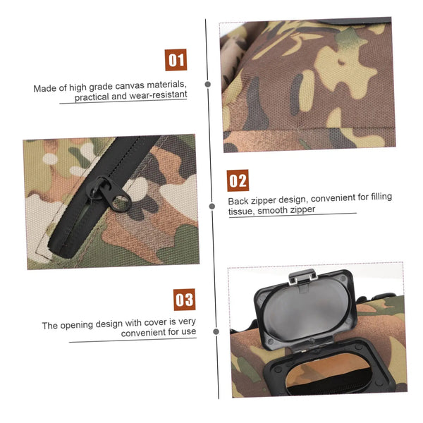 WipeGo Aufhängbare Feuchttücher-Tasche | Aus Oxford-Gewebe | Tragbarer Spender für Outdoor & Küche | 24 × 14 cm