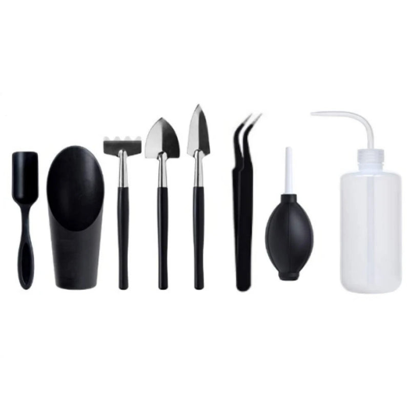 Floriva Mini Gartenwerkzeug Set | Ergonomisch & Platzsparend | Für Sukkulenten & Bonsai | 5/8/13-teilig