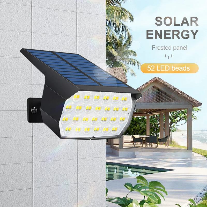 Solar-Spotlight LumiYard 92LED | 2-farbige Gartenbeleuchtung (Warm-/Kaltweiß) | IP65 Wasserdicht & Automatischer Dämmerungssensor