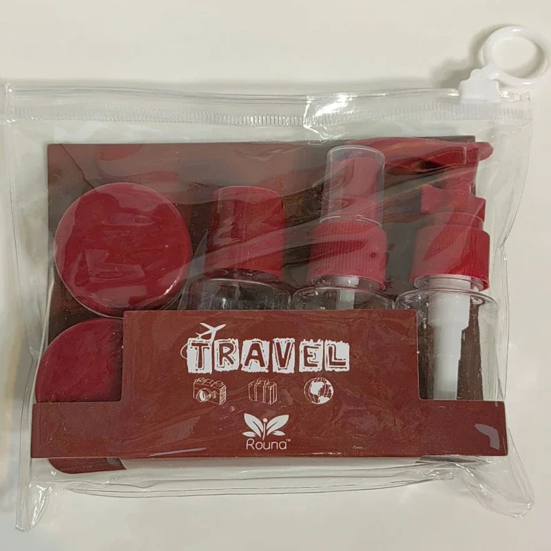 Reiseli Travel Kit | 8-teiliges Flaschenset | Leere Nachfüllbehälter für Shampoo, Lotion & Sprays | Handgepäckgeeignet & Transparent