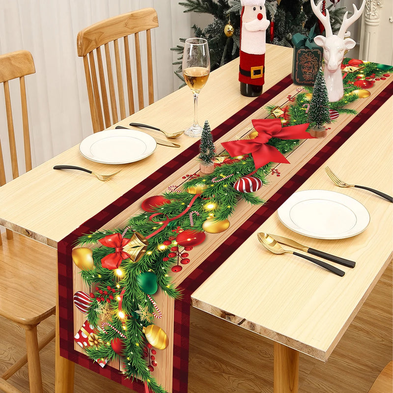 Weihnachtstischläufer | 180×35 cm | Polyester | Festliche Tischdeko 2025