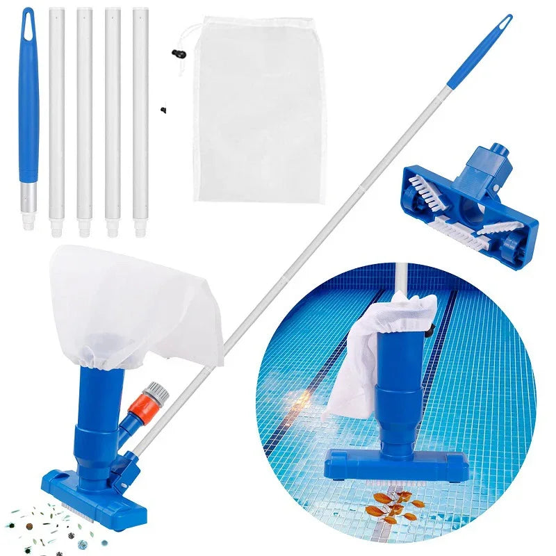 AquaRein Pool- & Teichsauger Set | Unterwasser Staubsauger | Inkl. EU-Stecker | Für Pools & Aquarien