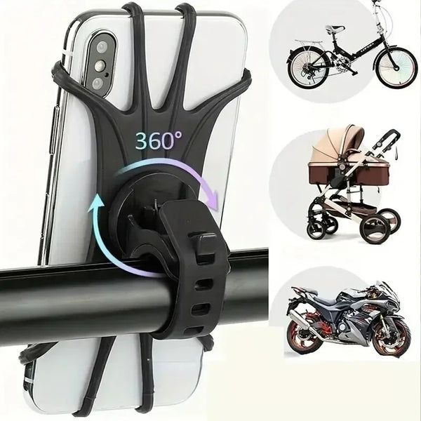 Velogrip 360 | Handyhalterung Fahrrad & Motorrad | 360° Drehbar | Universell & Stoßfest aus Silikon