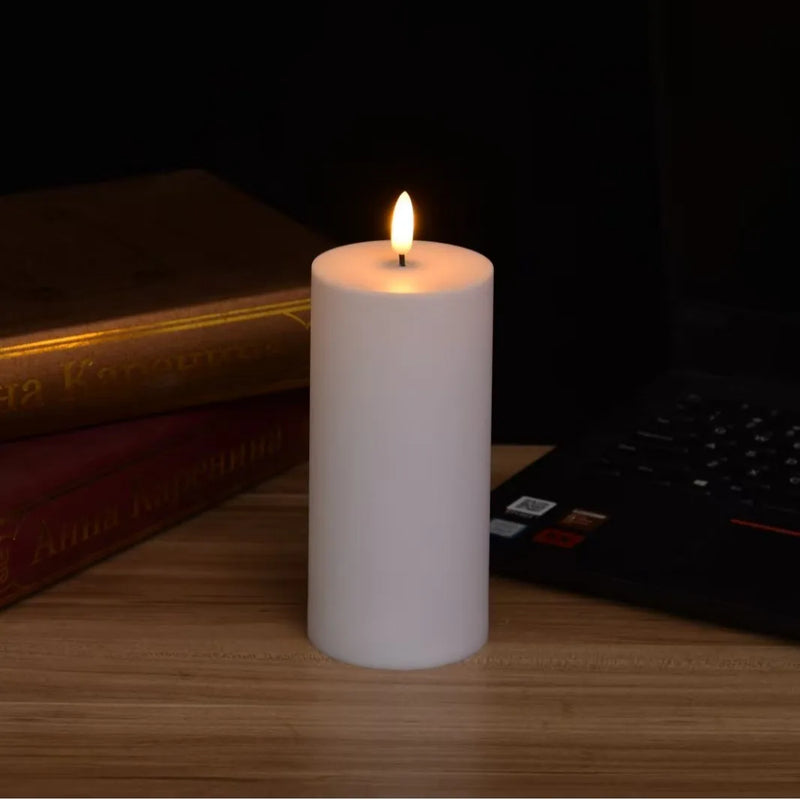 LED Stumpenkerzen GlowCandle | 3 Größen | Warmweiß Flackerlicht | Mit Fernbedienung & Timer