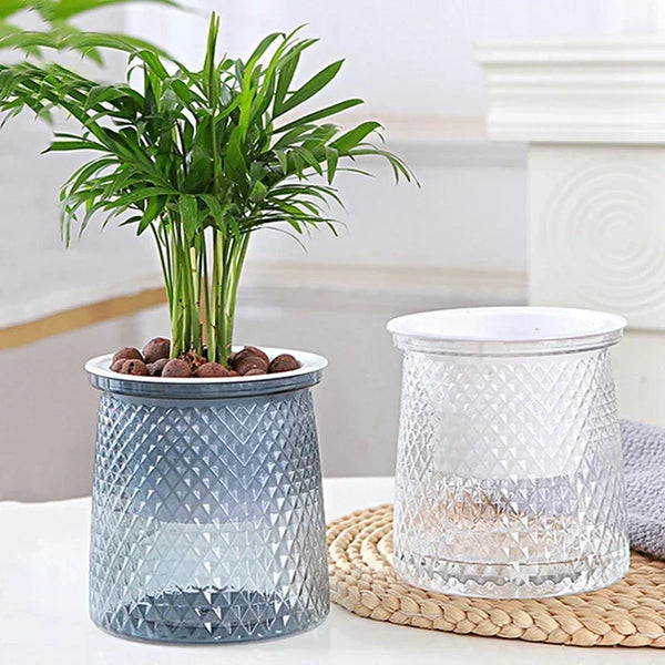 Hydrosyn MiniPlanter Selbstbewässernder Blumentopf Mini | 10–13,5 cm | Für Sukkulenten, Bonsai & Tischdeko | Modern & pflegeleicht