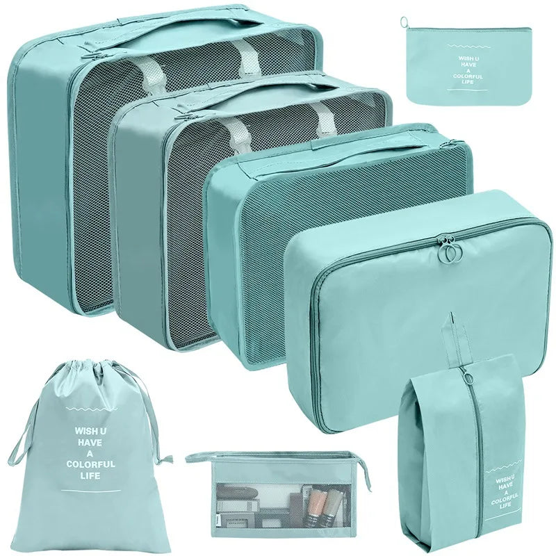 PackWunder Reise-Organizer Set 7/8/9/10-teilig | Faltbare Koffer-Organizer | Für Kleidung, Schuhe & Accessoires