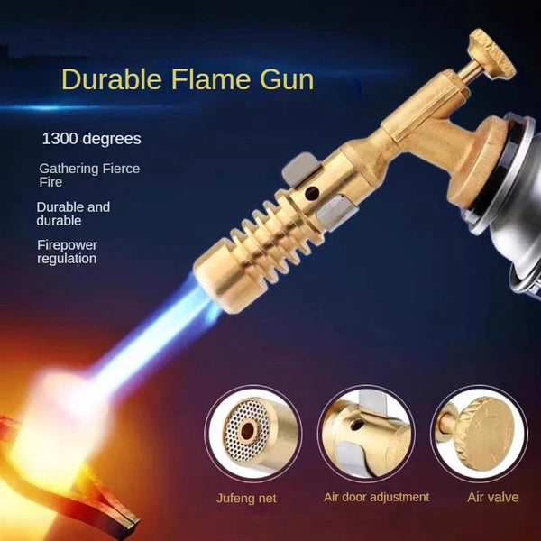 Flammex Pro Lötbrenner | Für Butangas | Einstellbare Flamme bis 1300 °C | Kompakt & Ergonomisch | Ideal für Küche & Outdoor
