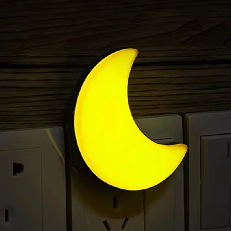 Lunaris Sensor Nachtlicht | 3D Mond & Sterne Design | Warmes LED-Licht | Automatische Dämmerungssensoren