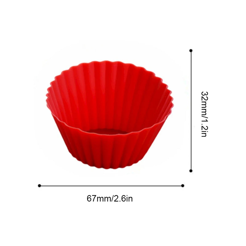 BakeLino SoftCup Wiederverwendbare Silikon-Muffinförmchen 12 Stück | Antihaft-Backformen für Cupcakes, Desserts & Pudding | Spülmaschinen- & ofenfest