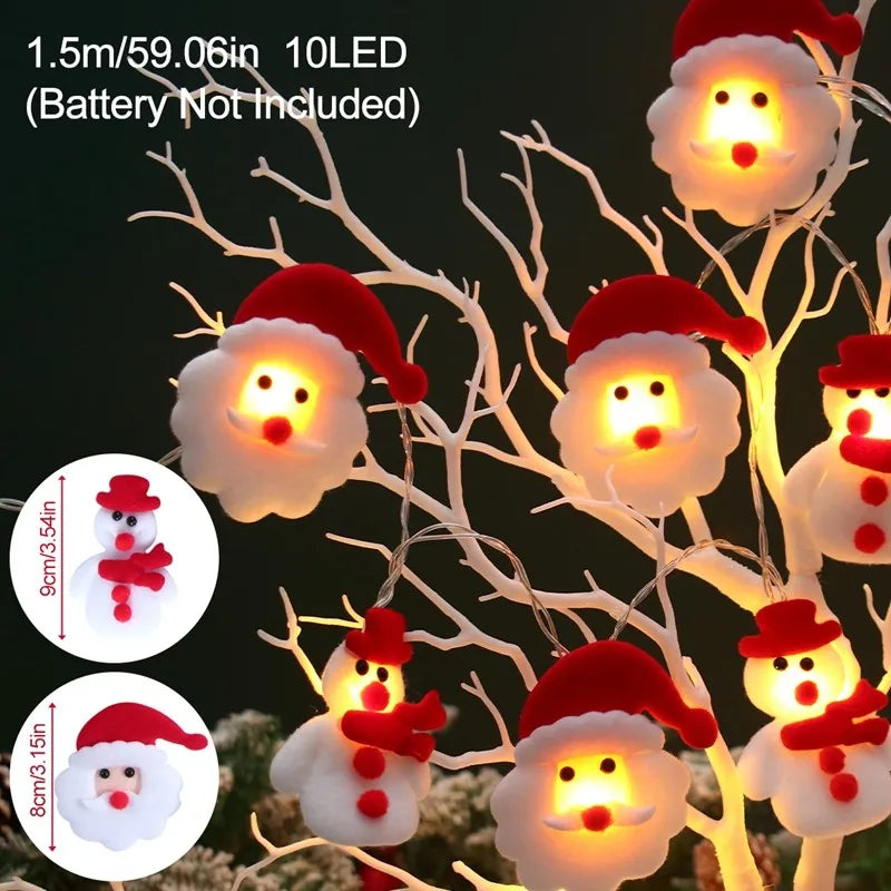 Frostella LED Schneemann Lichterkette | Weihnachtsdeko Innen | Warmweiß & Batteriebetrieben | 2025 Xmas Design
