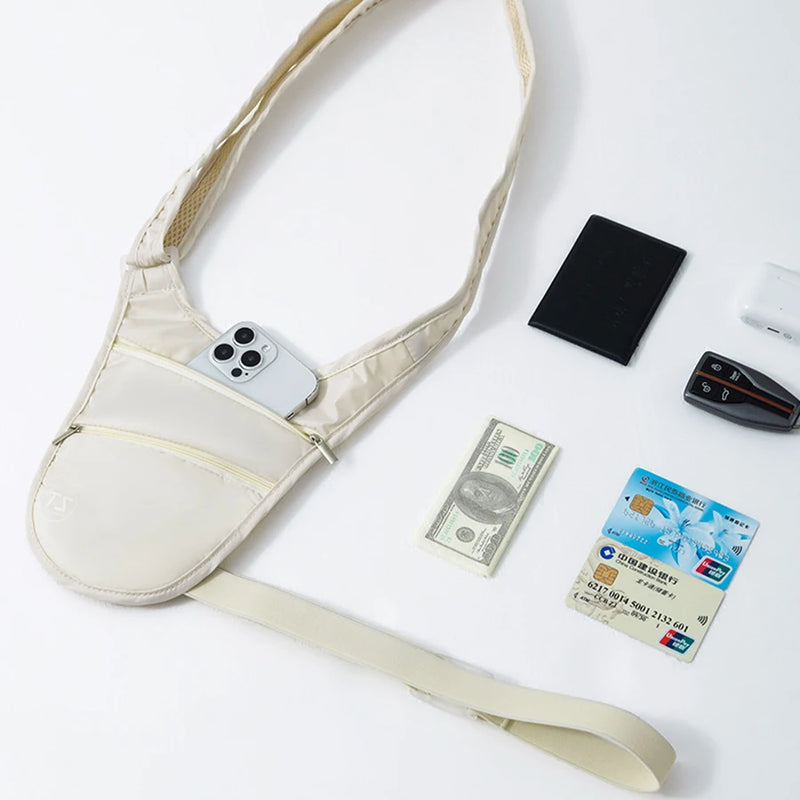 Movexa SafeFit Diebstahlsichere Sport-Bauchtasche | Wasserfest & Leicht | Verstellbarer Gurt