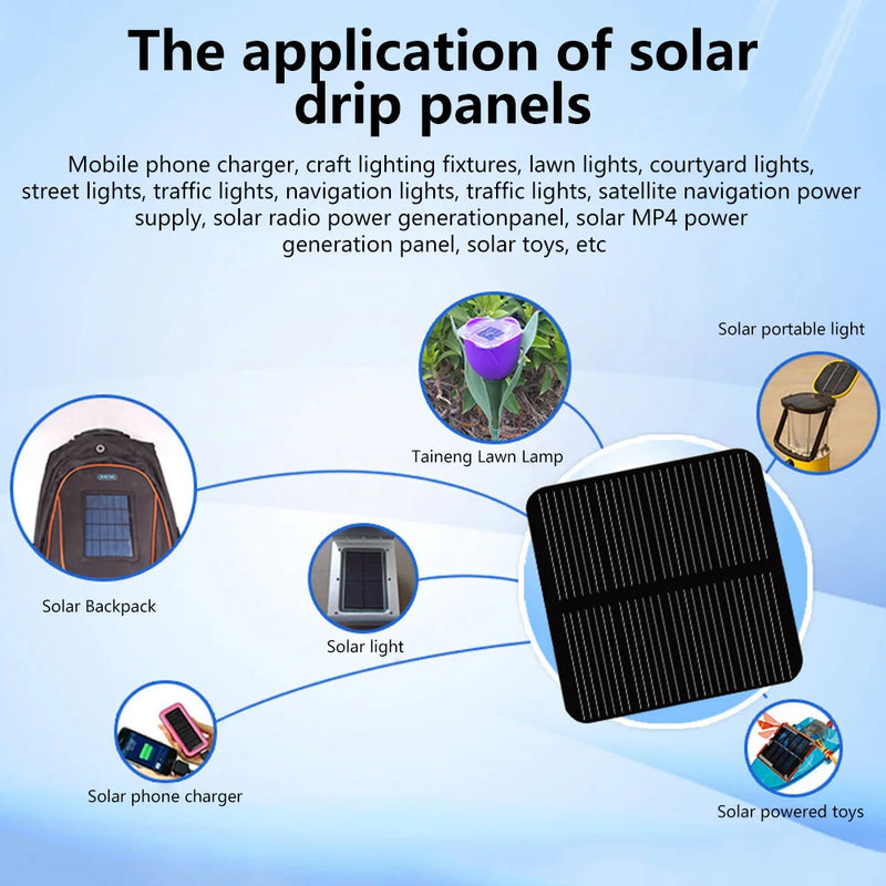 SolaPix AK5050 Mini-Solarpanel 2V | Hoch effizient & wasserdicht | 5x5 cm | Für Spielzeug, Garten & DIY