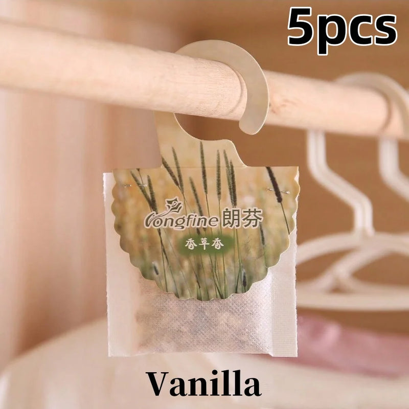 Aromessenz Duft-Sachets für Kleiderschrank & Räume | 5/10 Stück | Lang anhaltender Duft | Mit Aufhänger | Aromatherapie & Lufterfrischer