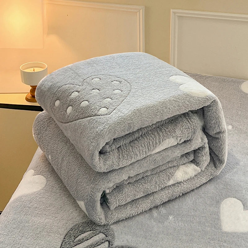 SnowVel | Flauschige Samtdecke mit Schneeflocken | Weich, Atmungsaktiv & Hautfreundlich | 100–200 cm