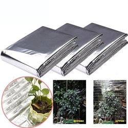 GrowLumen Reflektierende Pflanzenfolie 210×130 cm | Hochreflektierende Silberfolie für Gewächshäuser, Pflanzzelte & Indoor-Garten | Lichtverstärker für gesundes Pflanzenwachstum
