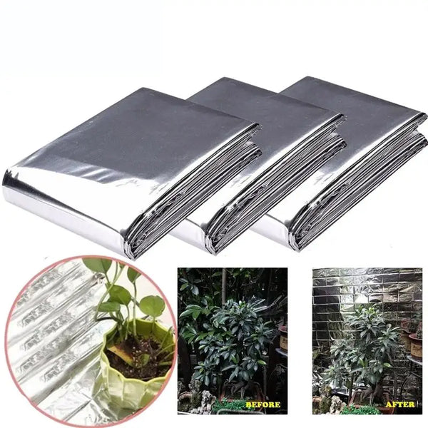 GrowLumen Reflektierende Pflanzenfolie 210×130 cm | Hochreflektierende Silberfolie für Gewächshäuser, Pflanzzelte & Indoor-Garten | Lichtverstärker für gesundes Pflanzenwachstum