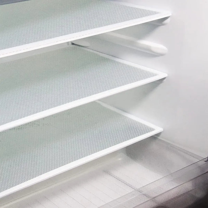 FridgeGuard 4er-Set Kühlschrankmatten | EVA-Material | Waschbar, Schimmelresistent & Anti-Öl | Für Kühlschrank, Schubladen & Regale