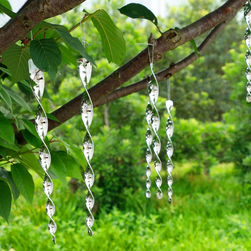 Vogelschreck-Drehstäbe BirdGuard Reflect 12er-Set | 30 cm | Reflektierende Garten-Dekoration | Vertreibt Vögel & schützt Obst, Gemüse & Beete