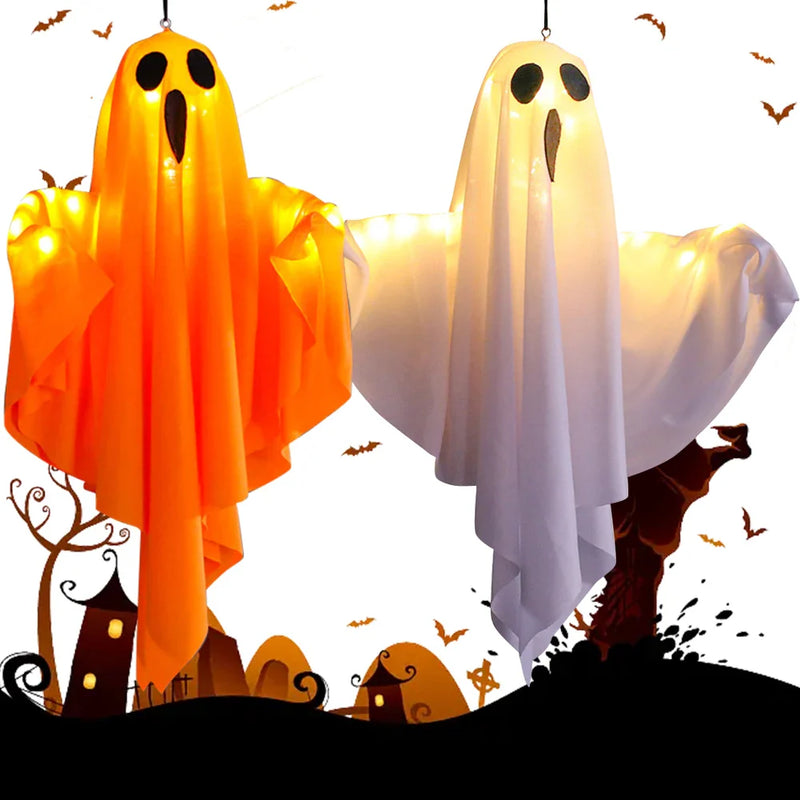 GhostlyGlow | Hängende LED Geisterlampe | Halloween Deko für Innen & Außen | CE-zertifiziert