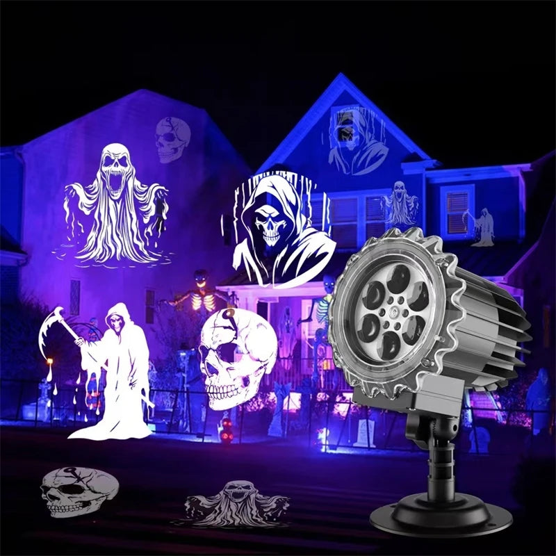 SpookBeam Halloween LED-Projektor | Dynamische Geisterprojektion | Wasserdicht | Außenbereich