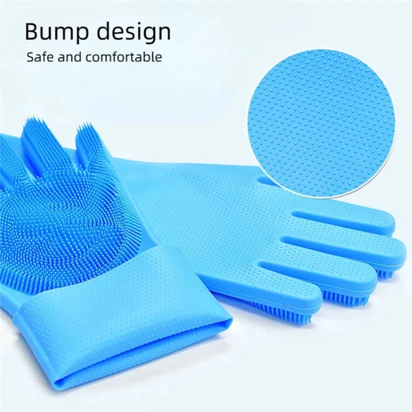 FELISPA SoftTouch Silikon-Badehandschuh für Katzen | Sanfte Fellpflege & Massage | Shampoo-Bürste für Haustiere | 35×16 cm