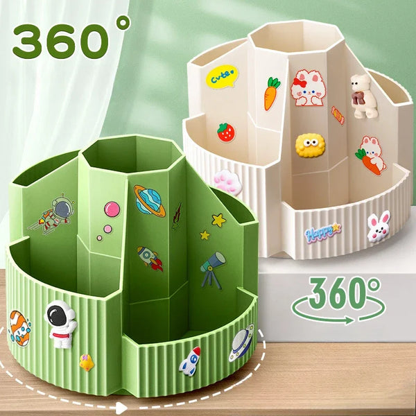 Schreibtisch-Organizer SpinTidy | 360° drehbar | 5 Fächer | Für Büro, Schule & Zuhause