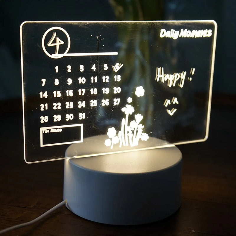 GlowNote LED-Nachrichtentafel – Kreatives Nachtlicht mit Botschaftsfunktion & USB-Aufladung