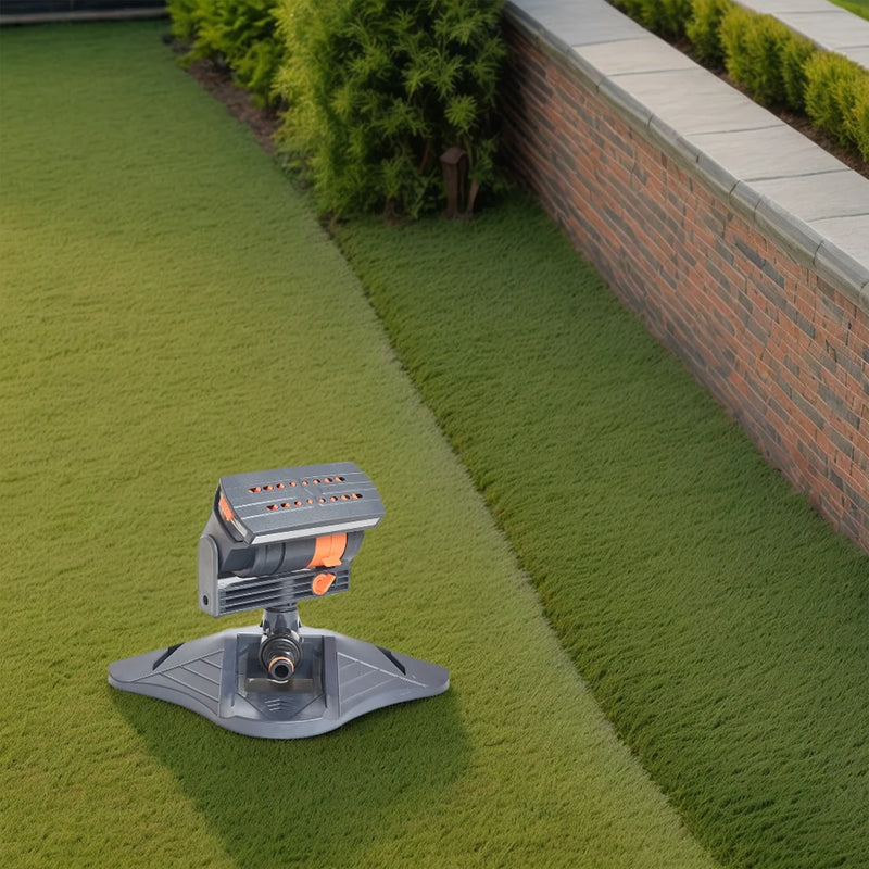 AquaFlex Mini Rasensprenger | 16-Düsen Schwenkfunktion | Einstellbare Reichweite | Für Garten & Rasen
