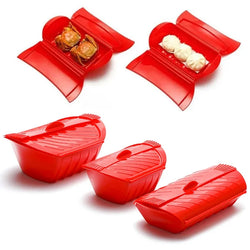 DampfMeister Silikon Dampfgarer | BPA-frei | Mikrowellengeeignet mit Deckel & Griff | Für Fisch, Gemüse & mehr