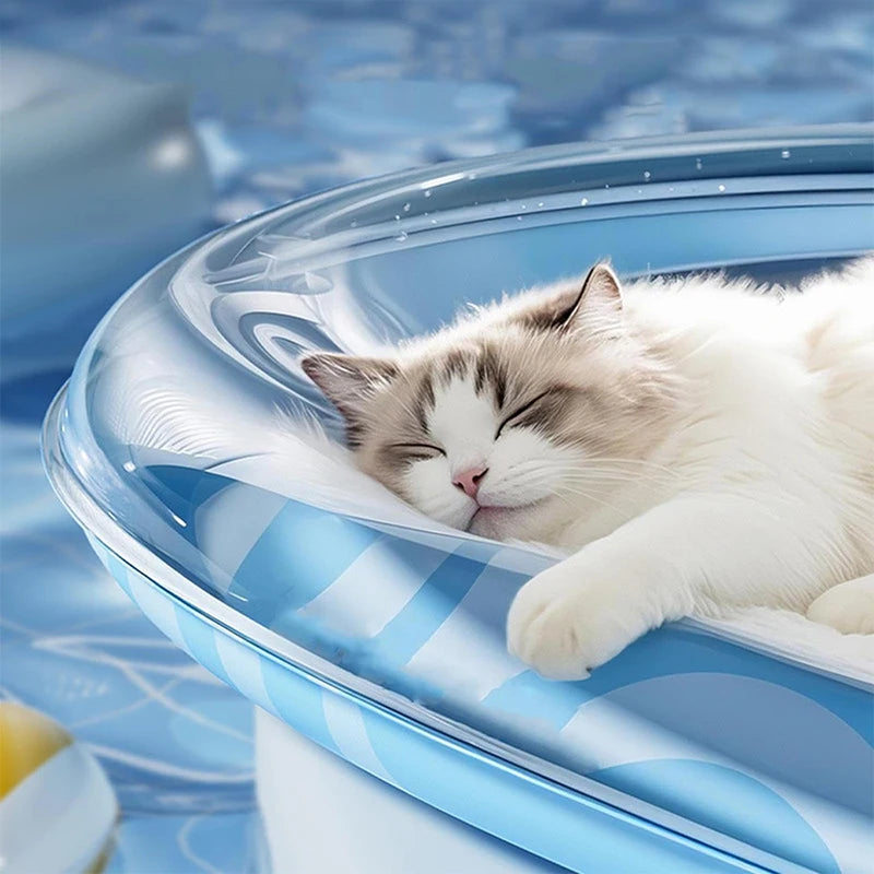 Kühlmatte FrostoPaws AquaPad | Aufblasbare Wassermatte für Hunde & Katzen | Kratzfest & mit Luftpumpe | In 3 Größen verfügbar