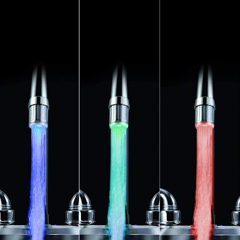 LED Wasserhahnbeleuchtung AquaLume | Farbwechsel durch Wasserdruck | Ohne Batterien | Ø 2,5 cm