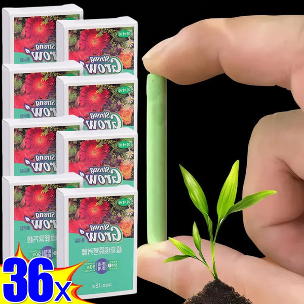 GrowLeaf Sticks | Pflanzendünger-Stäbchen für Topf- & Zimmerpflanzen | 7 cm | Für Anfänger & Profis | 18 Stück